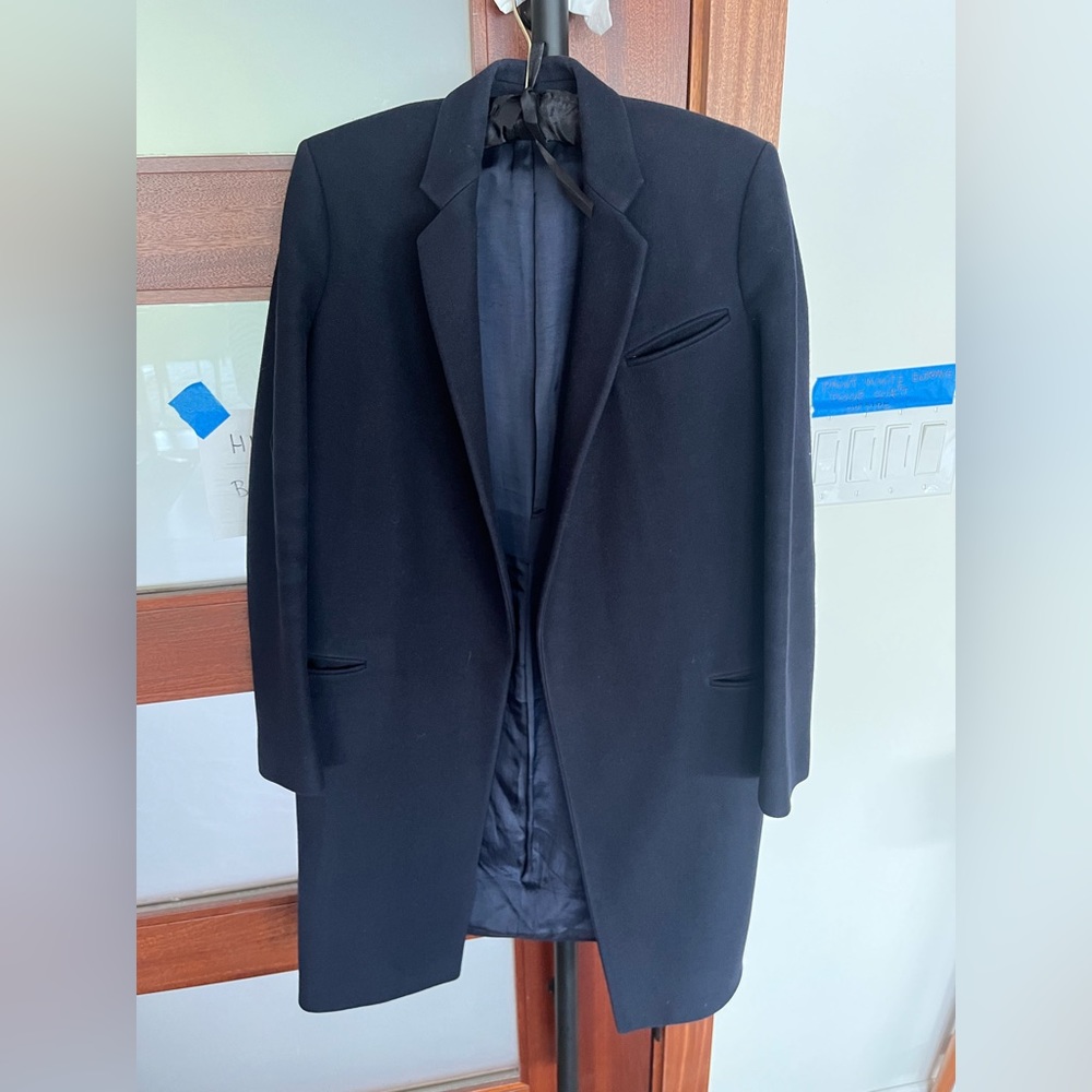 Celine navy wool coat
